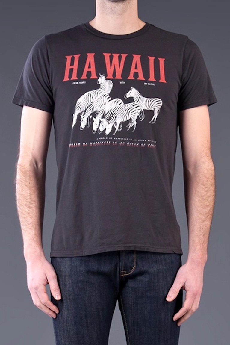 Rxmance Unisex Black Hawaii Crew Tee