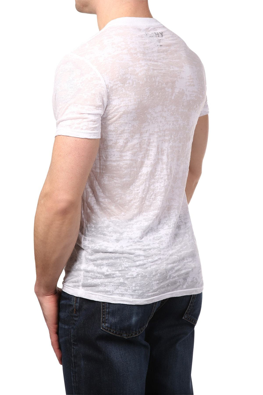 Y.M.L.A. White Burnout V-Neck