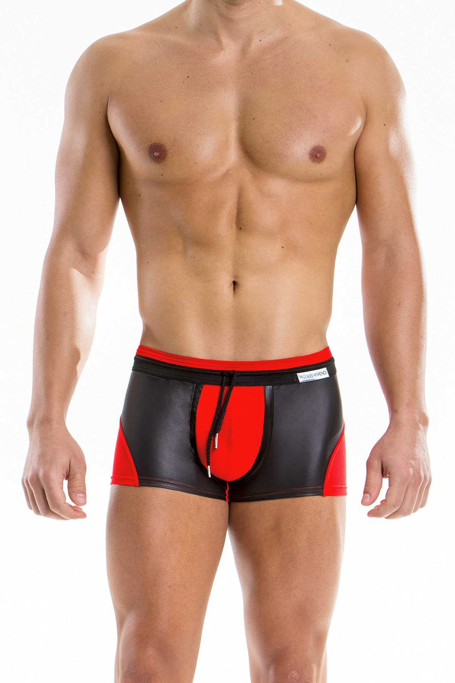 Modus Vivendi Black/Red Leather-Look Blend Boxer