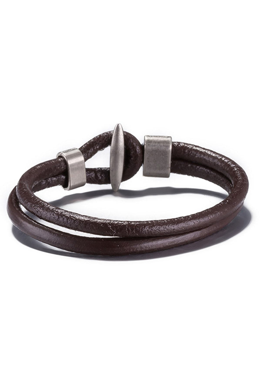 Brown Leather Infinity Bracelet