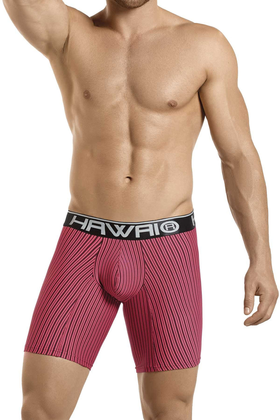 Hawai Black & Coral Stripe Boxer