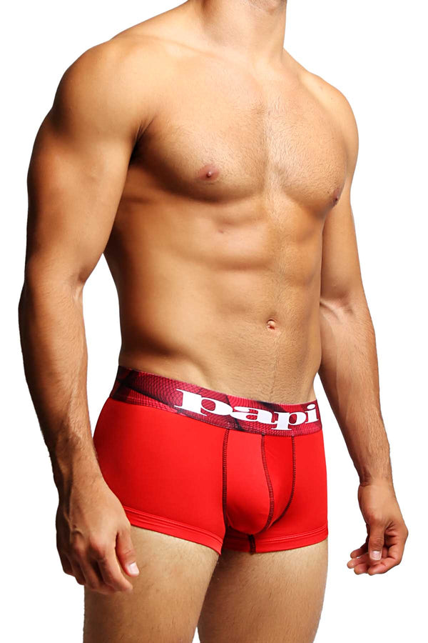 Papi Black/Red Contrast Microfusion Performance Brazilian Trunk 2-Pack