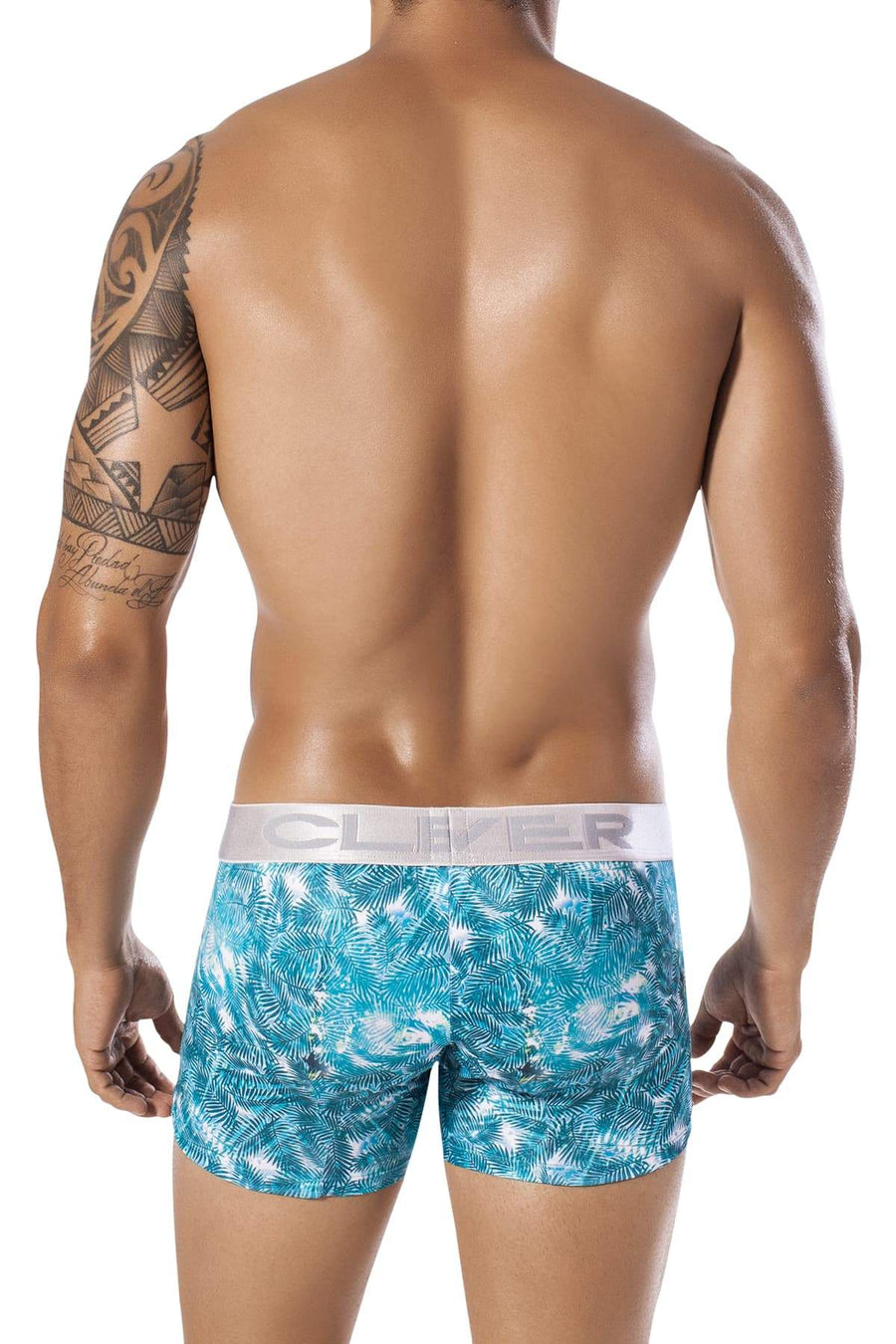 Clever Green Wheat Spikes Boxer