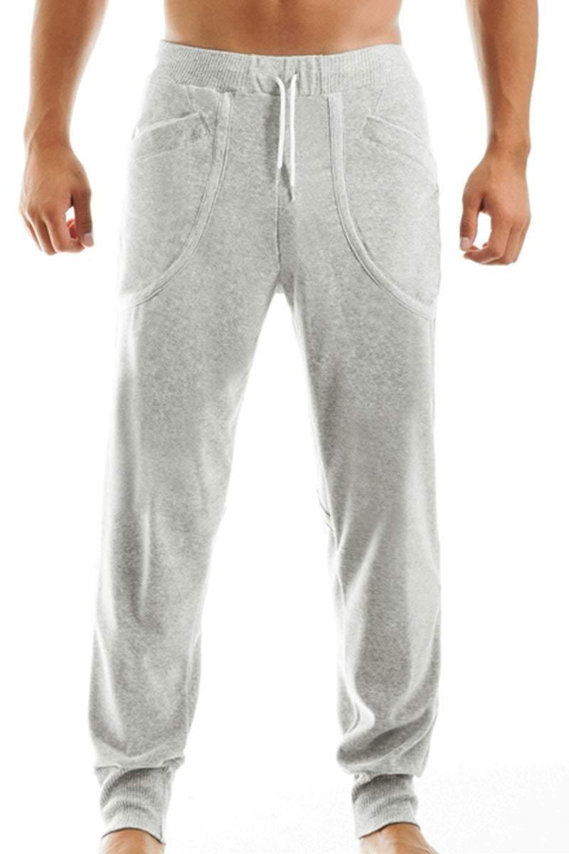 Modus Vivendi Grey Velvet Track Pant