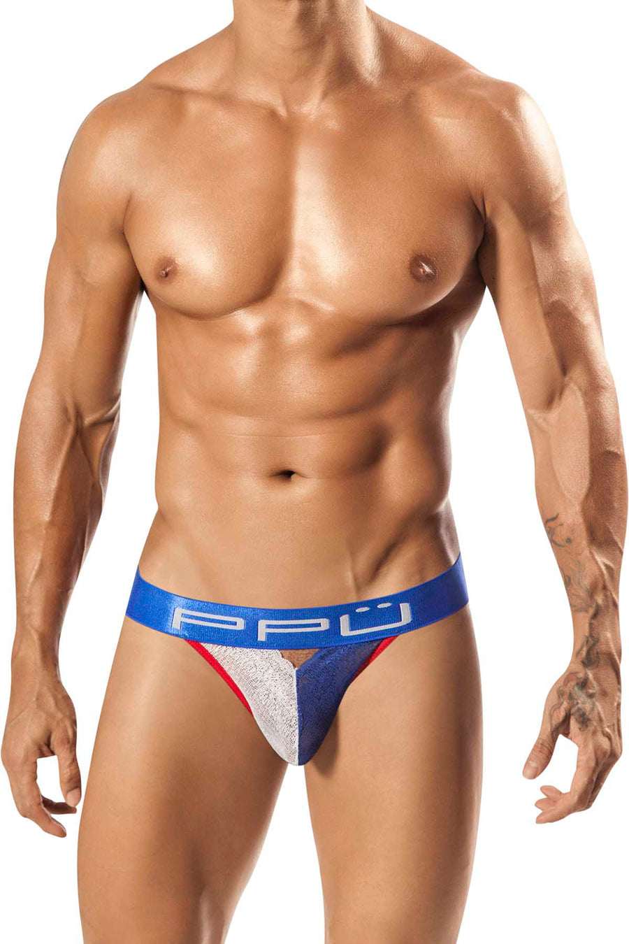 PPU Blue & White Champs Jockstrap