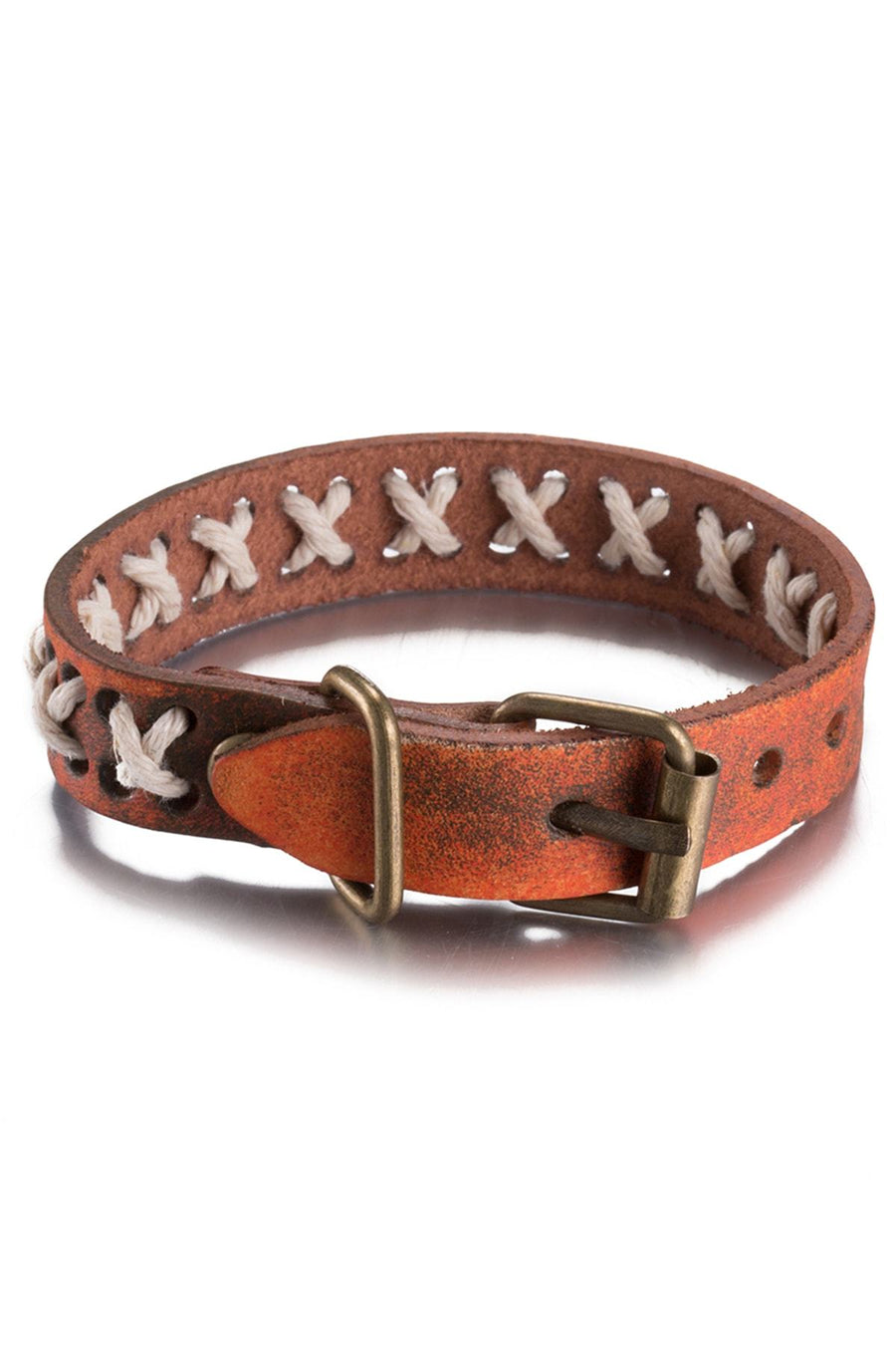 Orange Corded X Bracelet