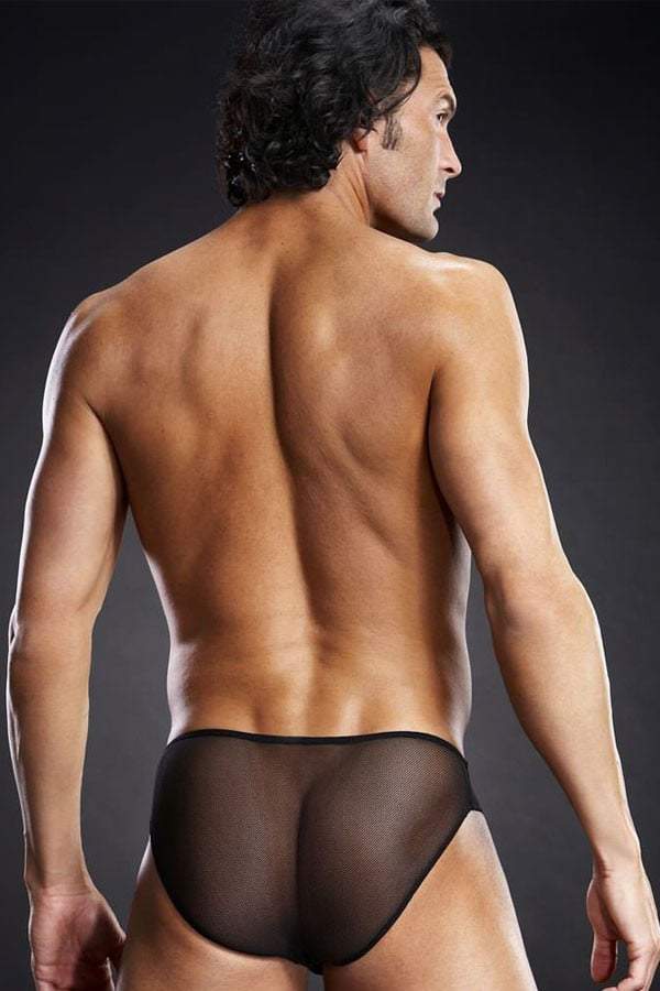 Hustler Black Mesh Brief