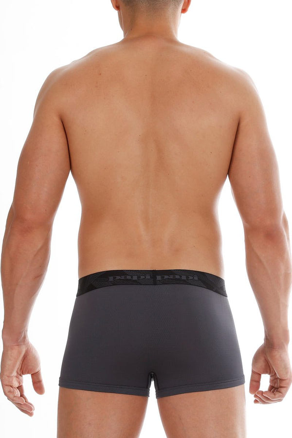 2-Pack Papi Charcoal & Black Performance Mesh Brazilian Trunks