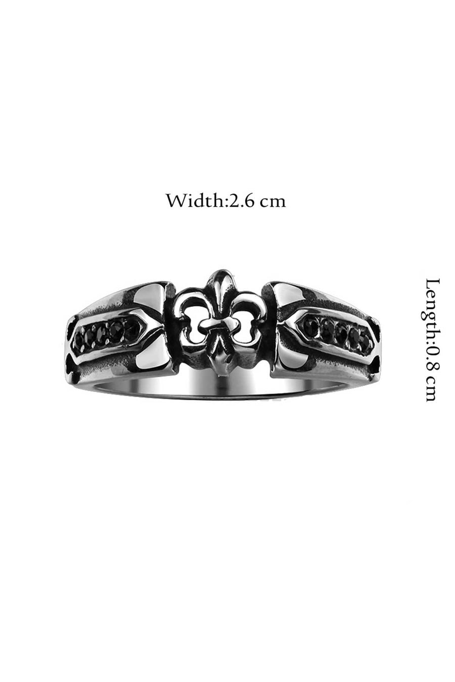 Gomaya Retro Silver Fleur Stainless Steel Ring