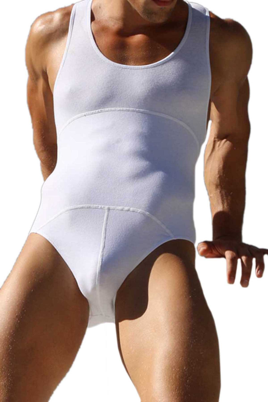 Rufskin White Ojai Cut-Out Spandex Bodysuit