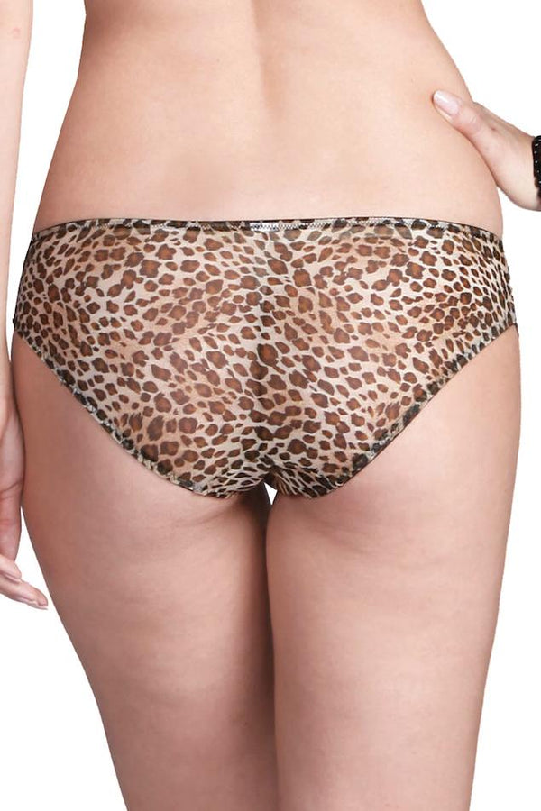 Affinitas Brown & Black Animal Print Brief