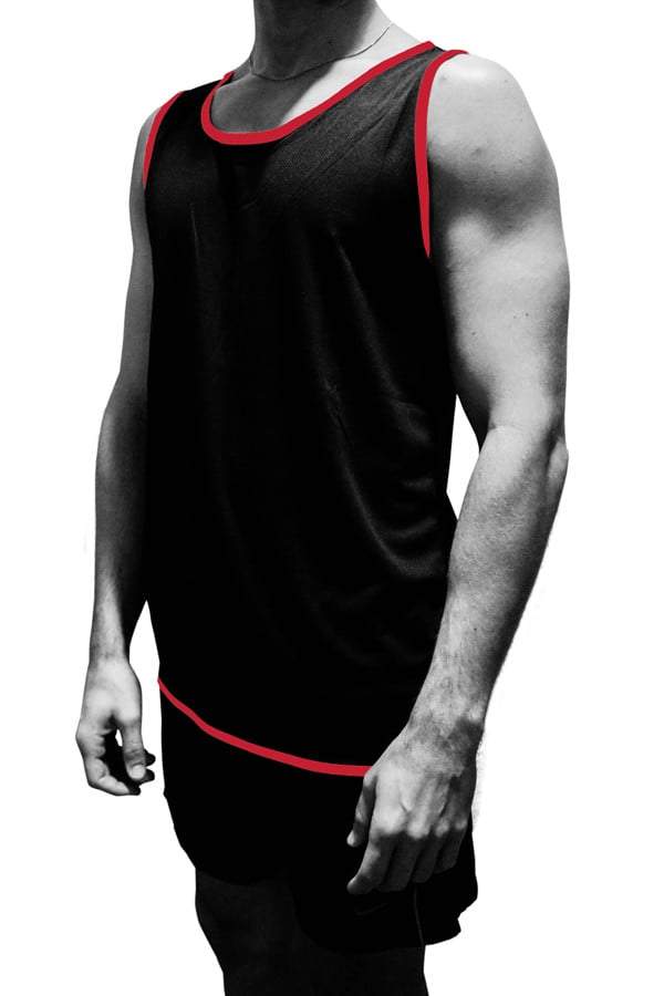 Project 7 Red Stud Cut Tank Top