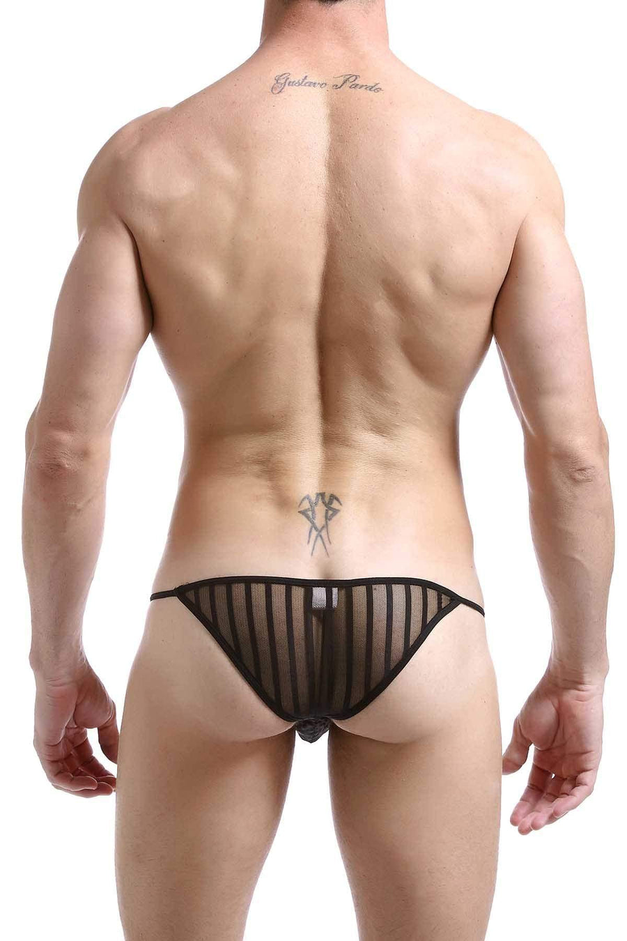 PetitQ Black Mesh Stripe Bikini