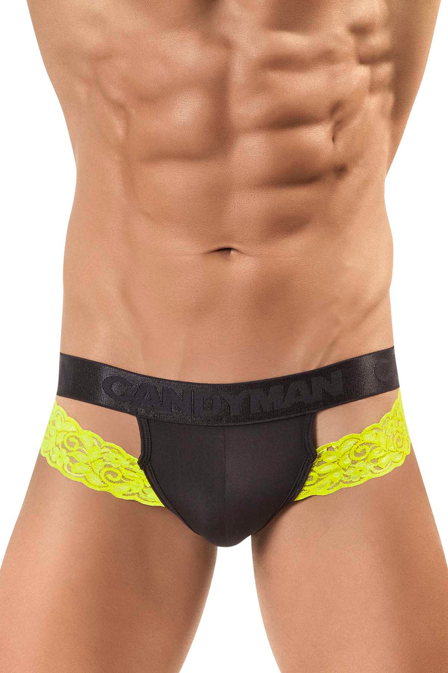 Candyman Yellow Lace Jock Thong