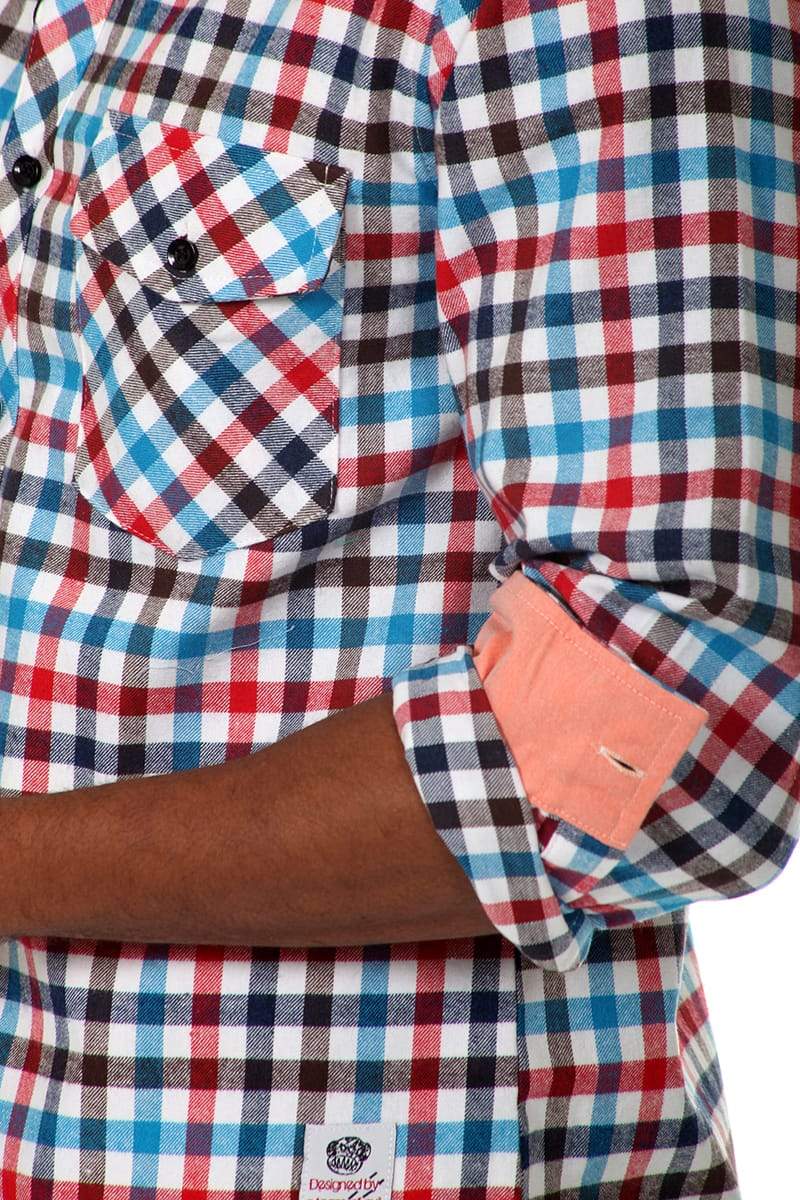 Something Strong Red Something Interesting Button-Up