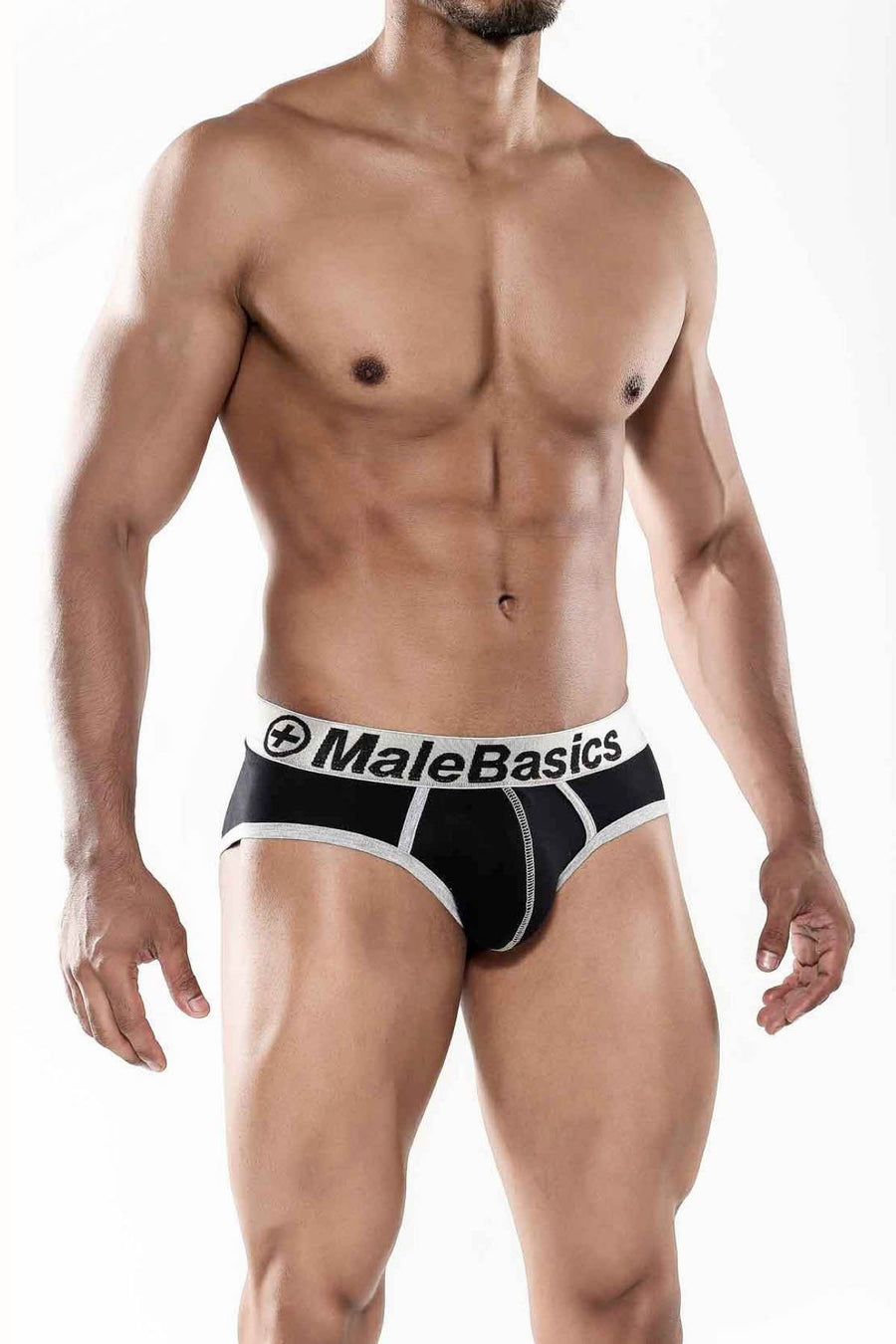 Male Basics Black Contrast Brief
