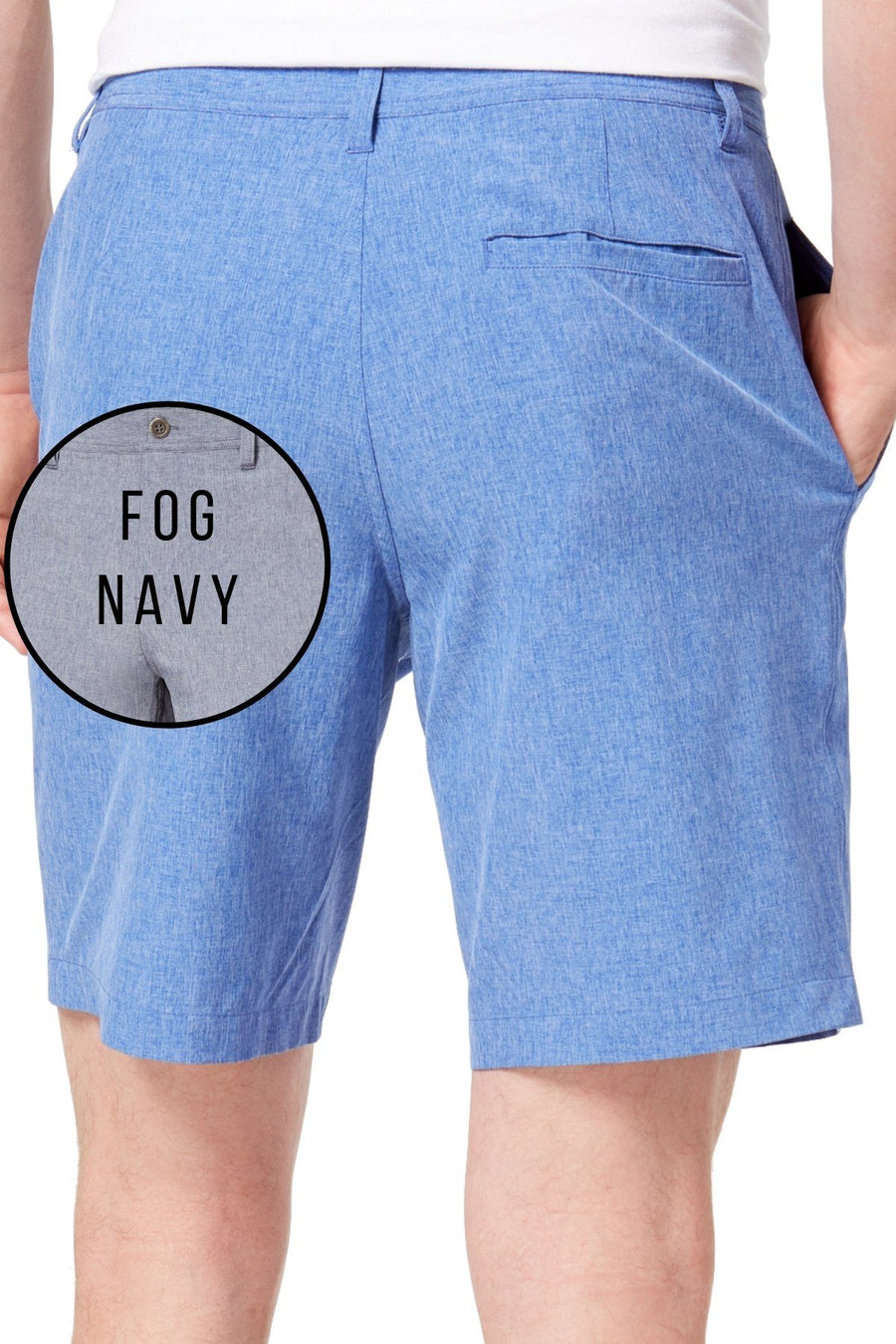 32 Degrees Fog-Navy Bright-Melange 9" Stretch Performance Short