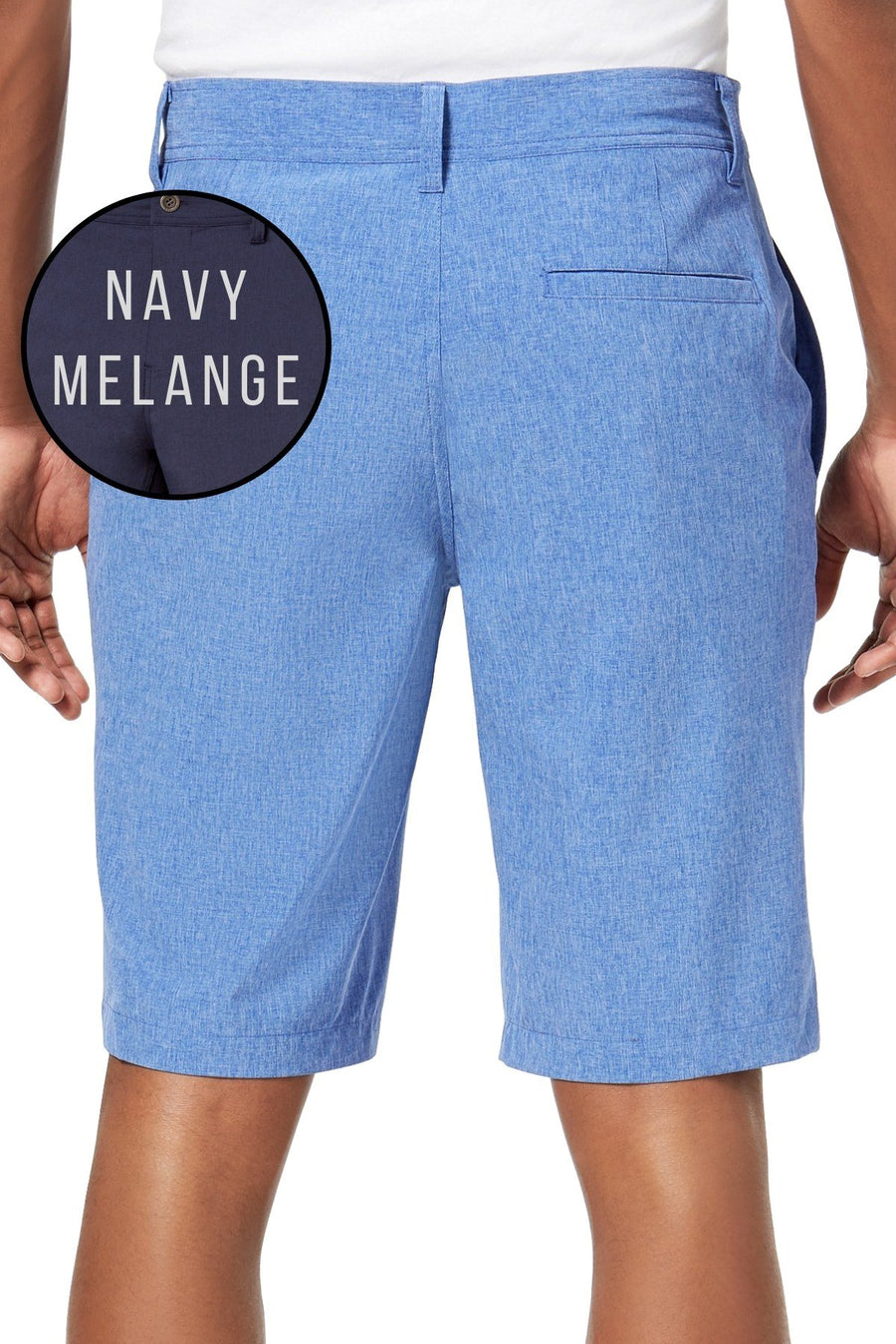 32 Degrees Navy-Melange 11" Stretch Performance Short