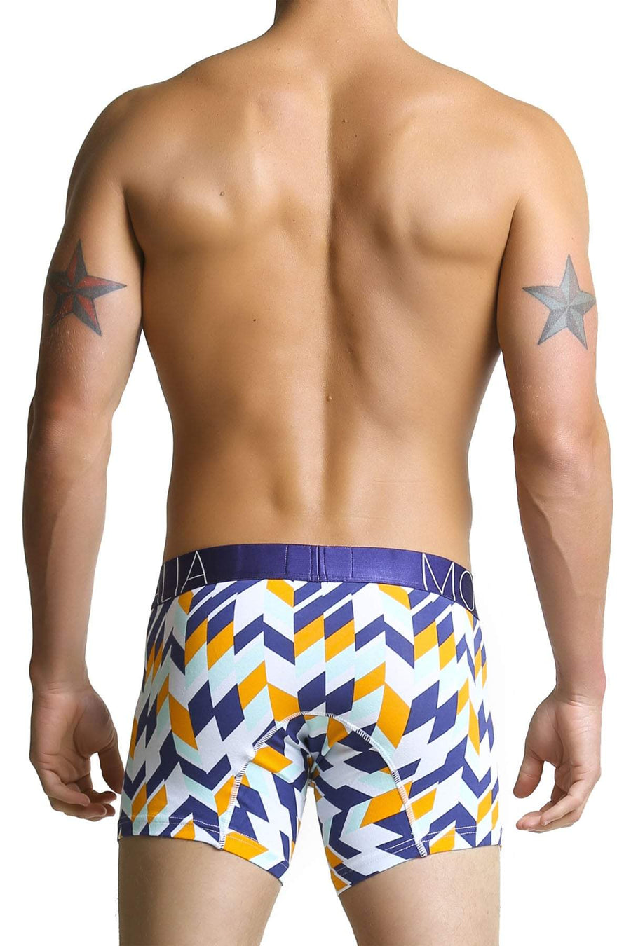 Mosmann Multi Print Orange Blade Boxer