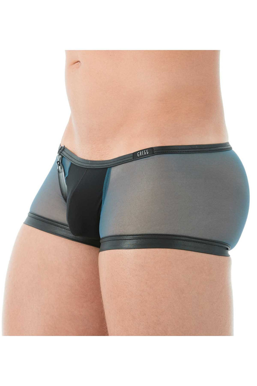 Gregg Homme Blue Break-In Zipper Mesh Boxer Trunk
