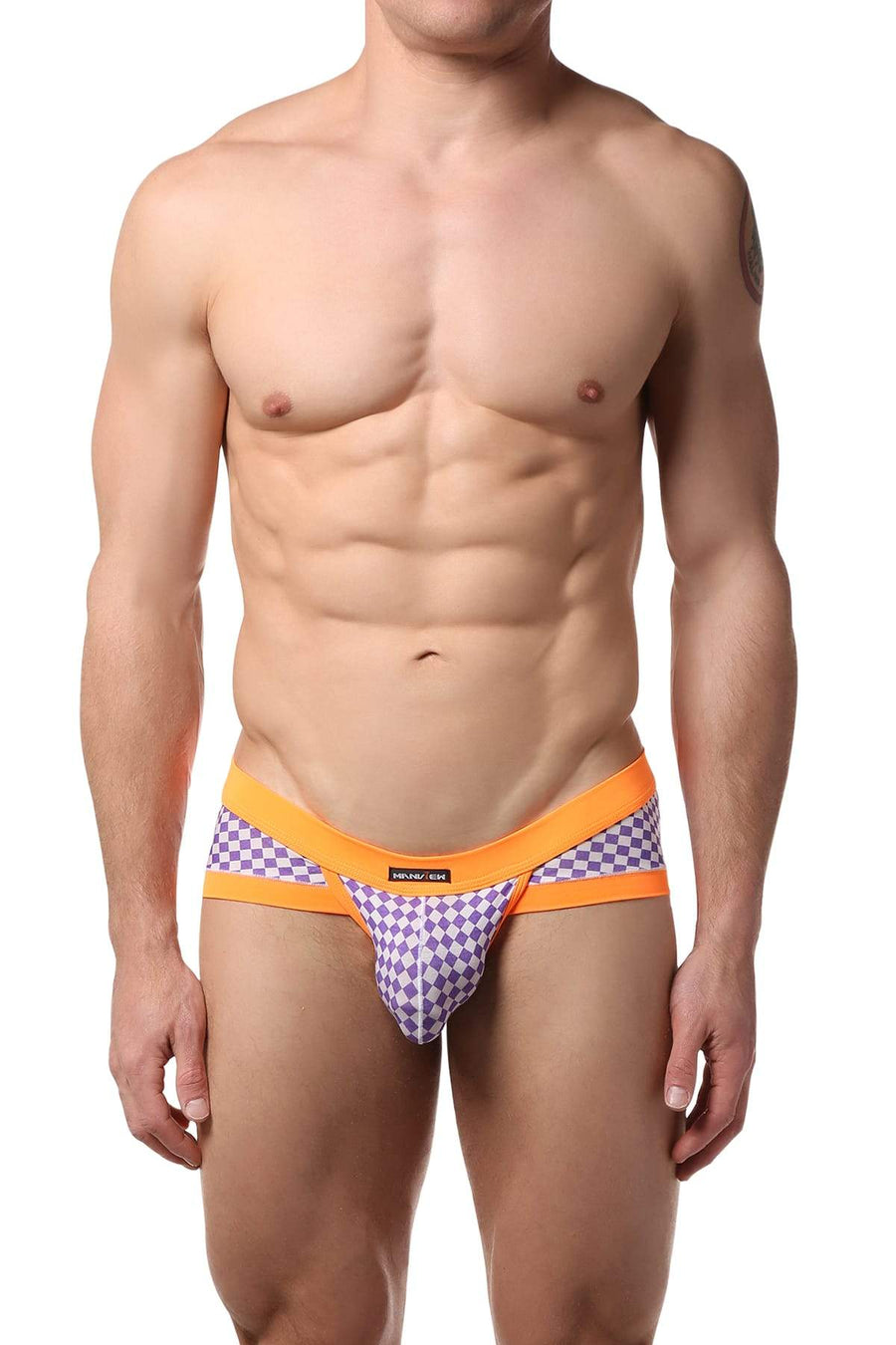 Manview Orange Checkered Brief