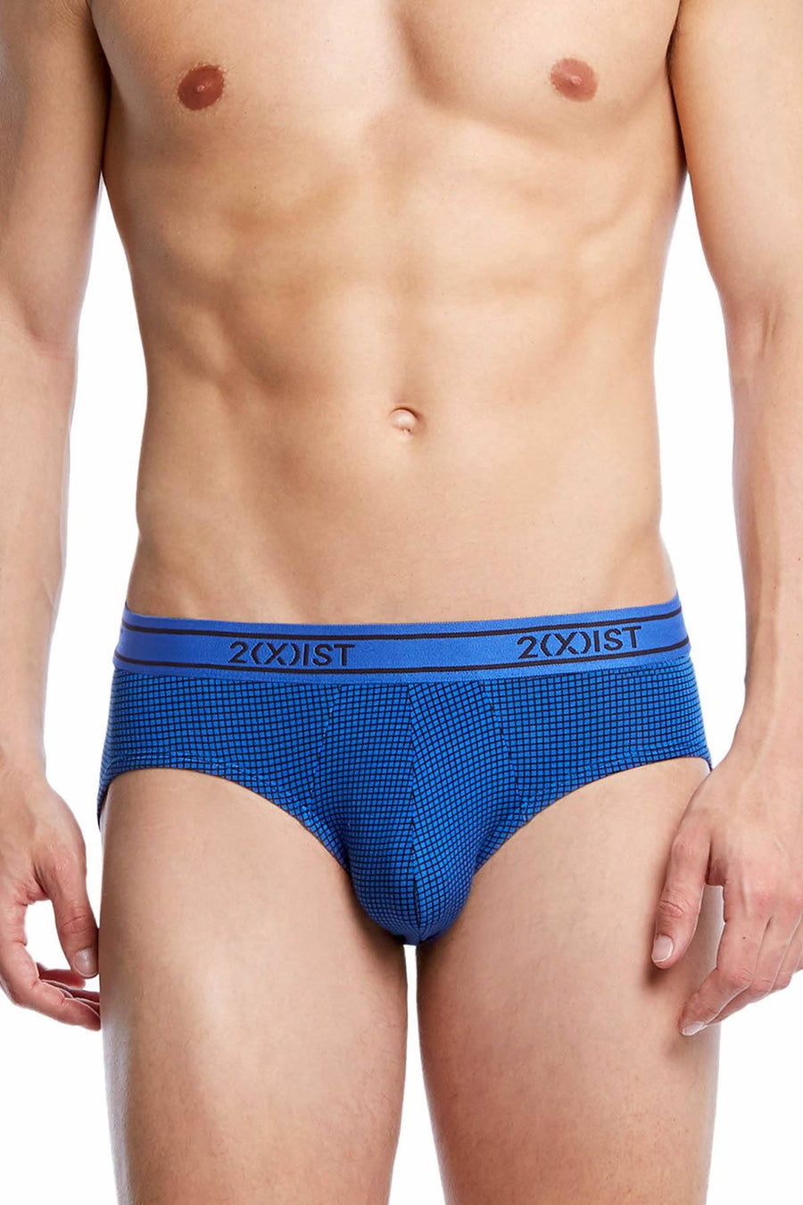 2(X)IST Micro-Print Grid Royal Graphic Modal No-Show Brief