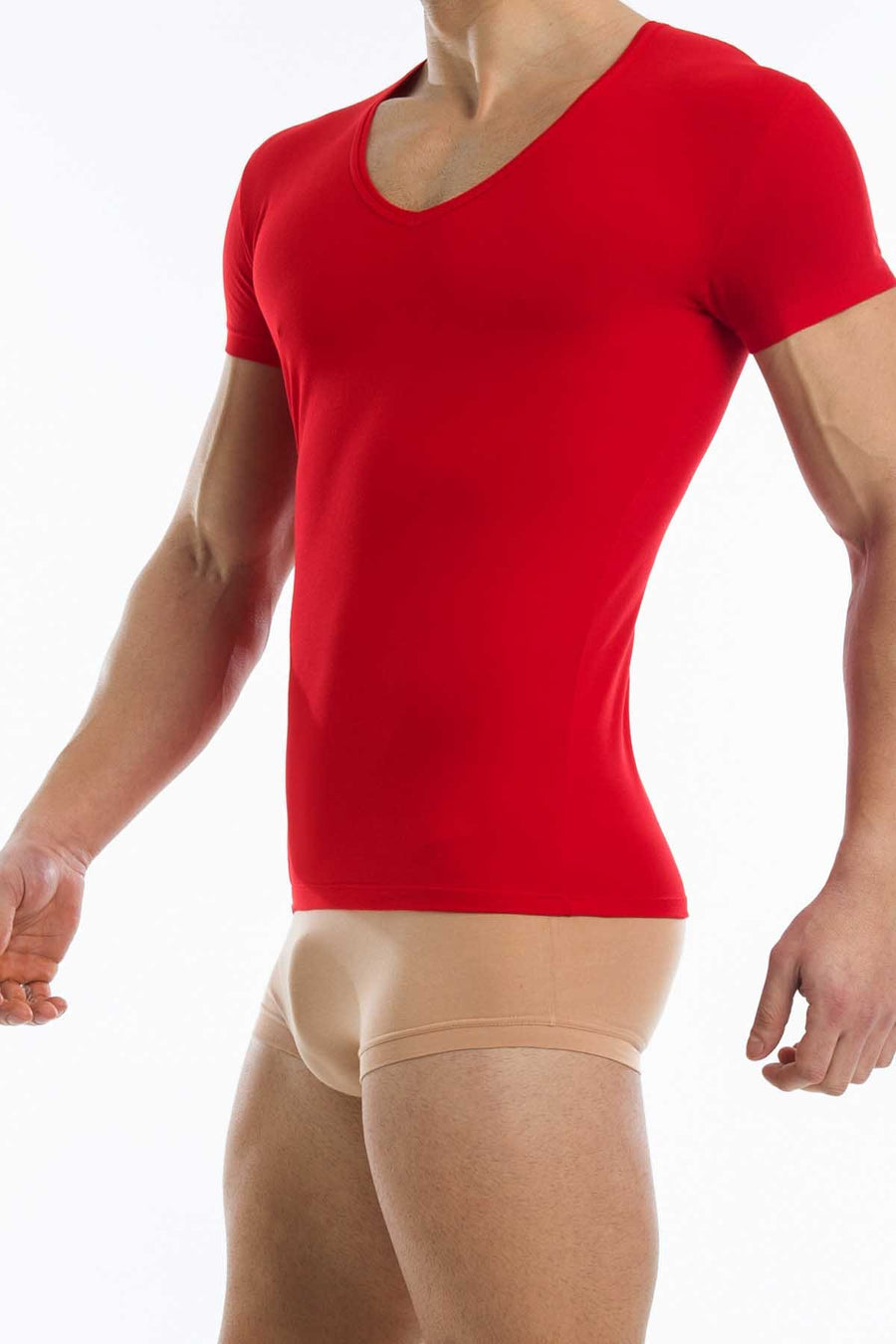 Modus Vivendi Red Plain V-Shirt
