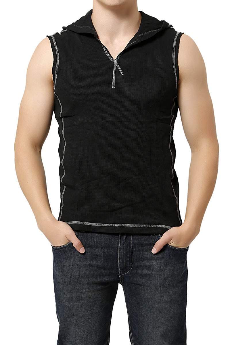 Jocko Black Sleeveless Lounge Hoodie