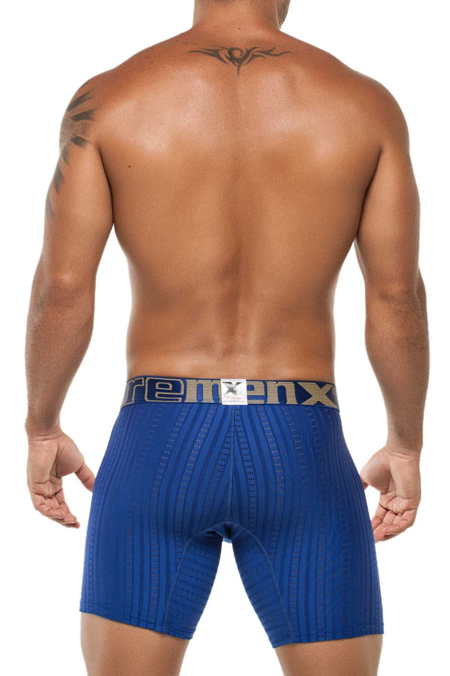 Xtremen Blue Classic Micro Jacquard Boxer Brief