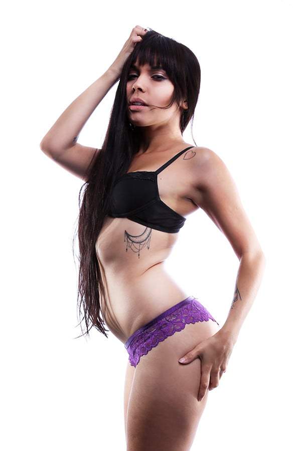 Jezebel Violet Lace Butterfly Thong