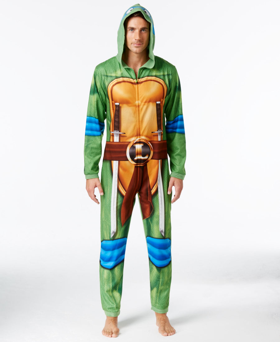 Briefly Stated Adult TMNT Hooded Pajama Onesie