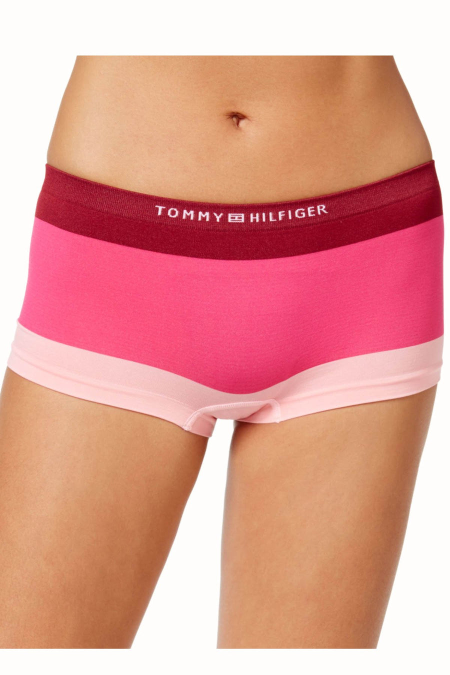 Tommy Hilfiger Pink Ombre-Stripe Seamless Boyshort