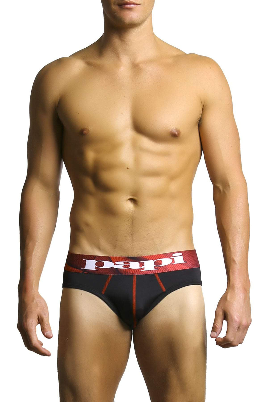 2-Pack Papi Black & Red Microfusion Performance Brief