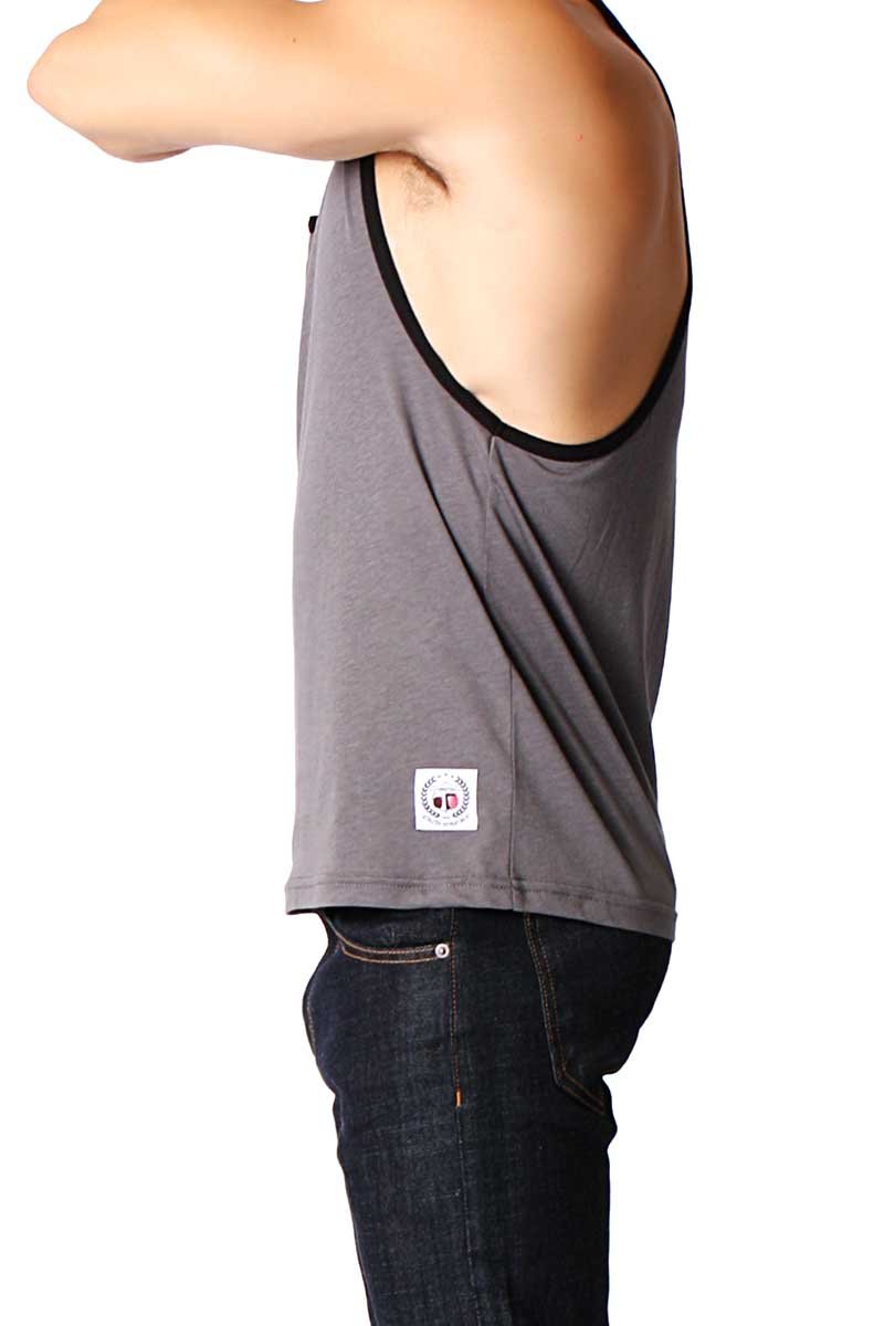 Timoteo Charcoal Grey & Black Freedom Tank