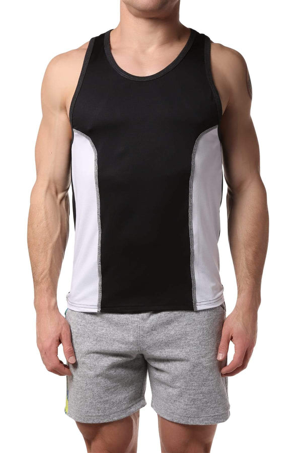 Freedom Reigns Black/White Flex Inset Tank