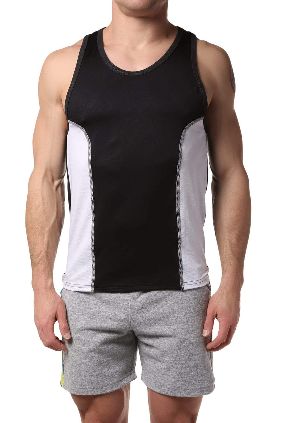 Freedom Reigns Black/White Flex Inset Tank