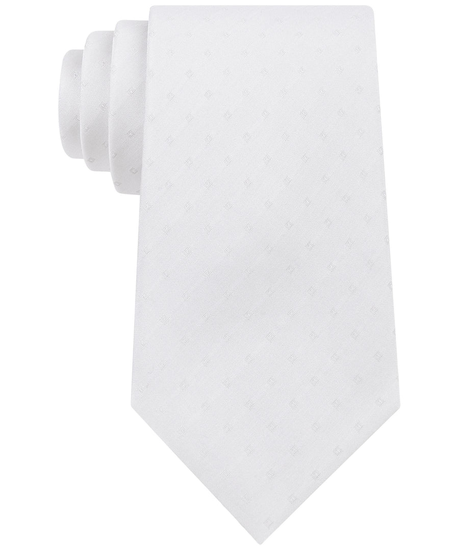 Calvin Klein Micro Reflection Square Tie White One Size