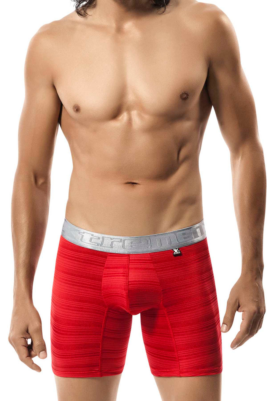 Xtremen Red & Silver Microfiber Boxer
