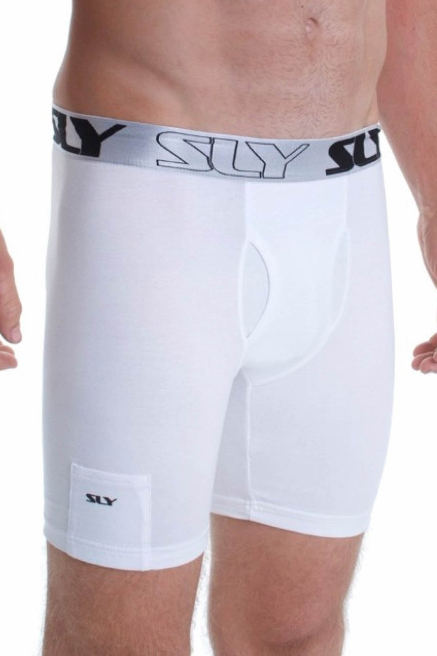Sly White Solid Boxer Brief - Long