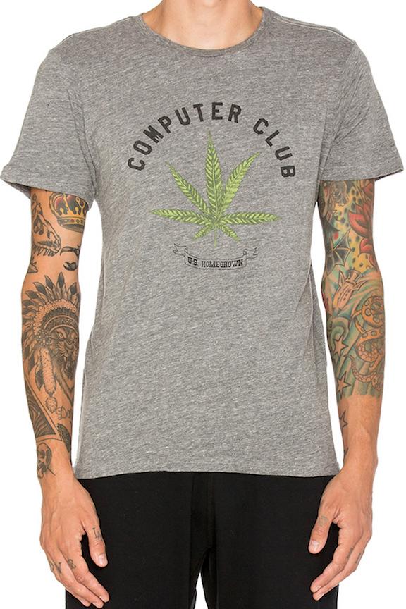 Rxmance Unisex Grey Computer Club Crew Tee