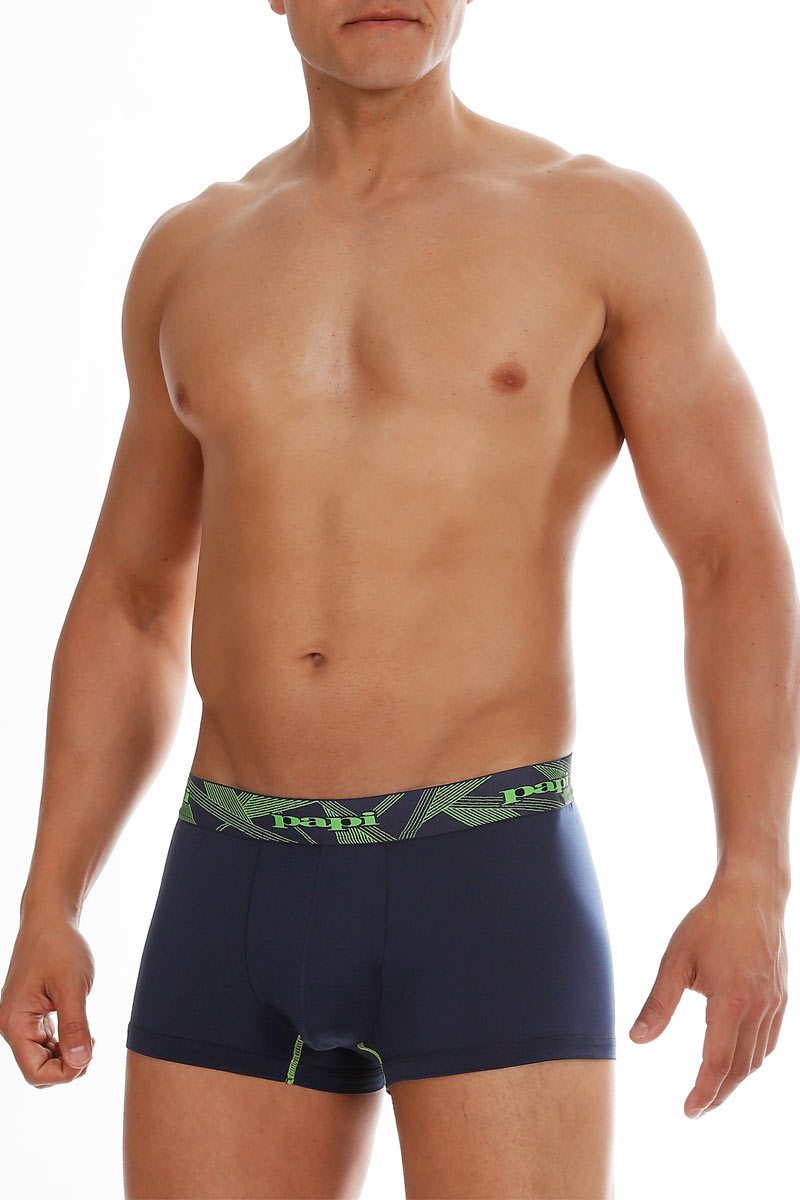 2-Pack Papi Lime Green & Navy Performance Mesh Brazilian Trunks