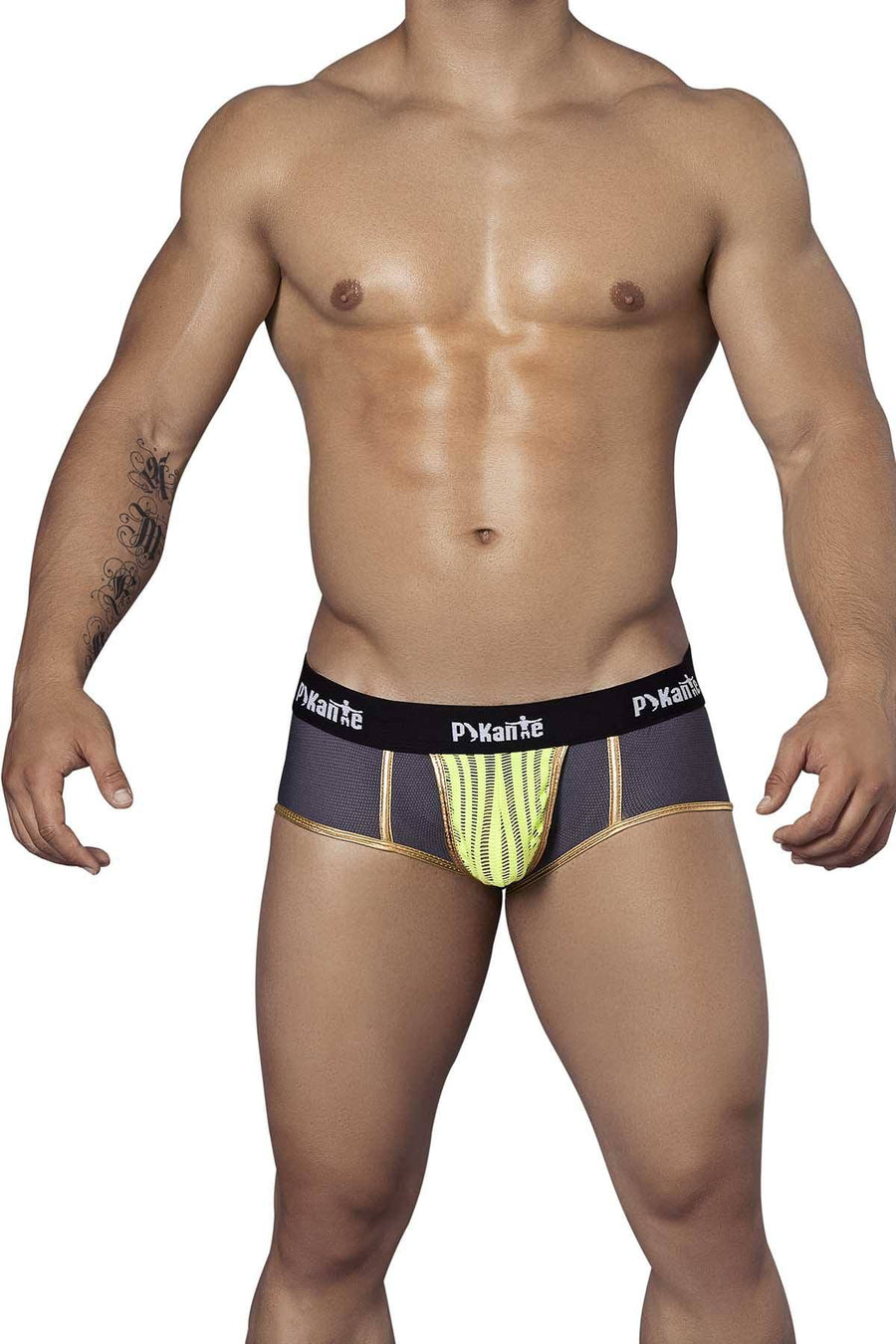 Pikante Neon-Green/Grey Hurricane Brief