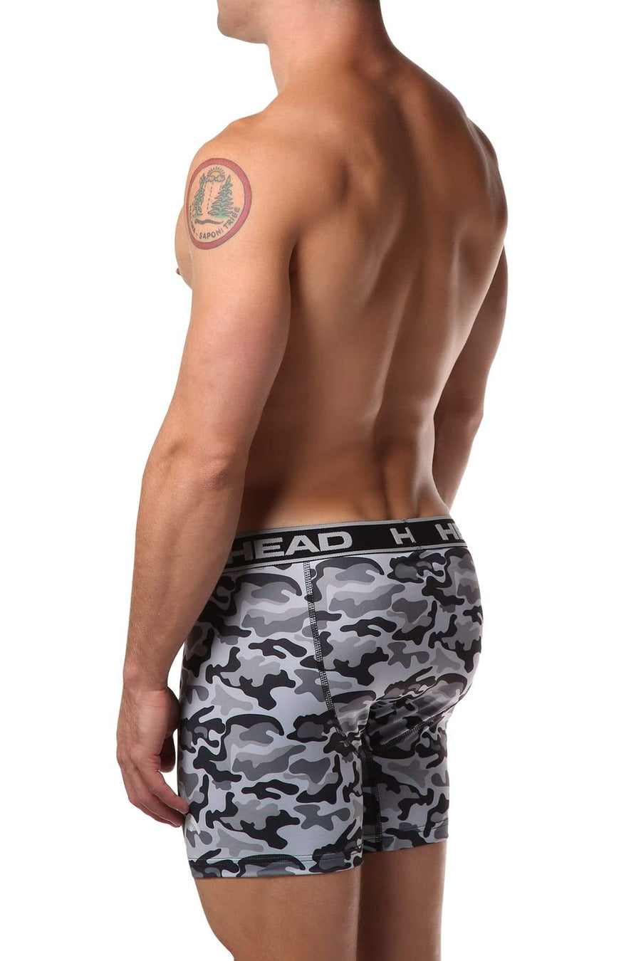 Head Grey Camoflauge Boxer Brief