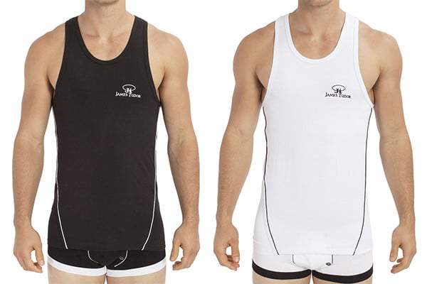 James Tudor Black & White Sport Tanks