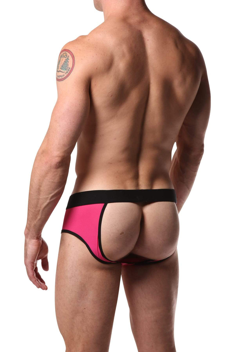 EXCiTE Pink Contrast Mesh Jock Briefs