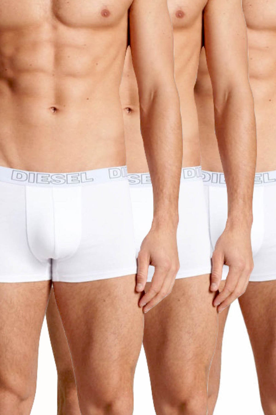 Diesel White Shawn Stretch-Cotton Essential Trunk 3-Pack