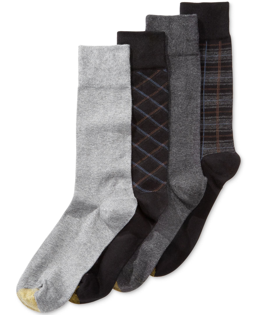 Gold Toe 4-Pk. Plaid Dress Socks 10-13