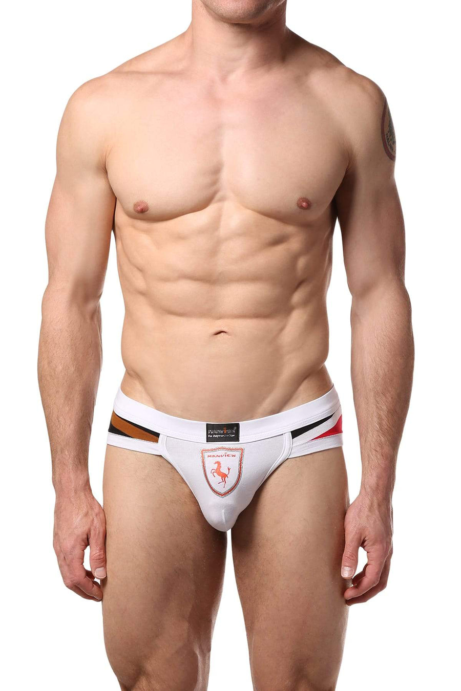 Manview Navy Striped Brief