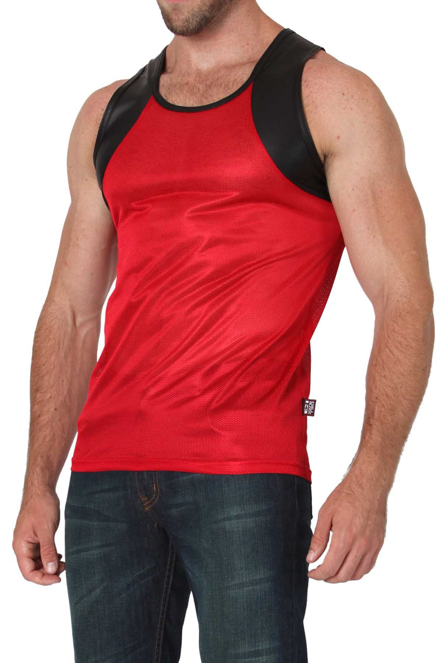 Timoteo Red Covert Harness Tank Top