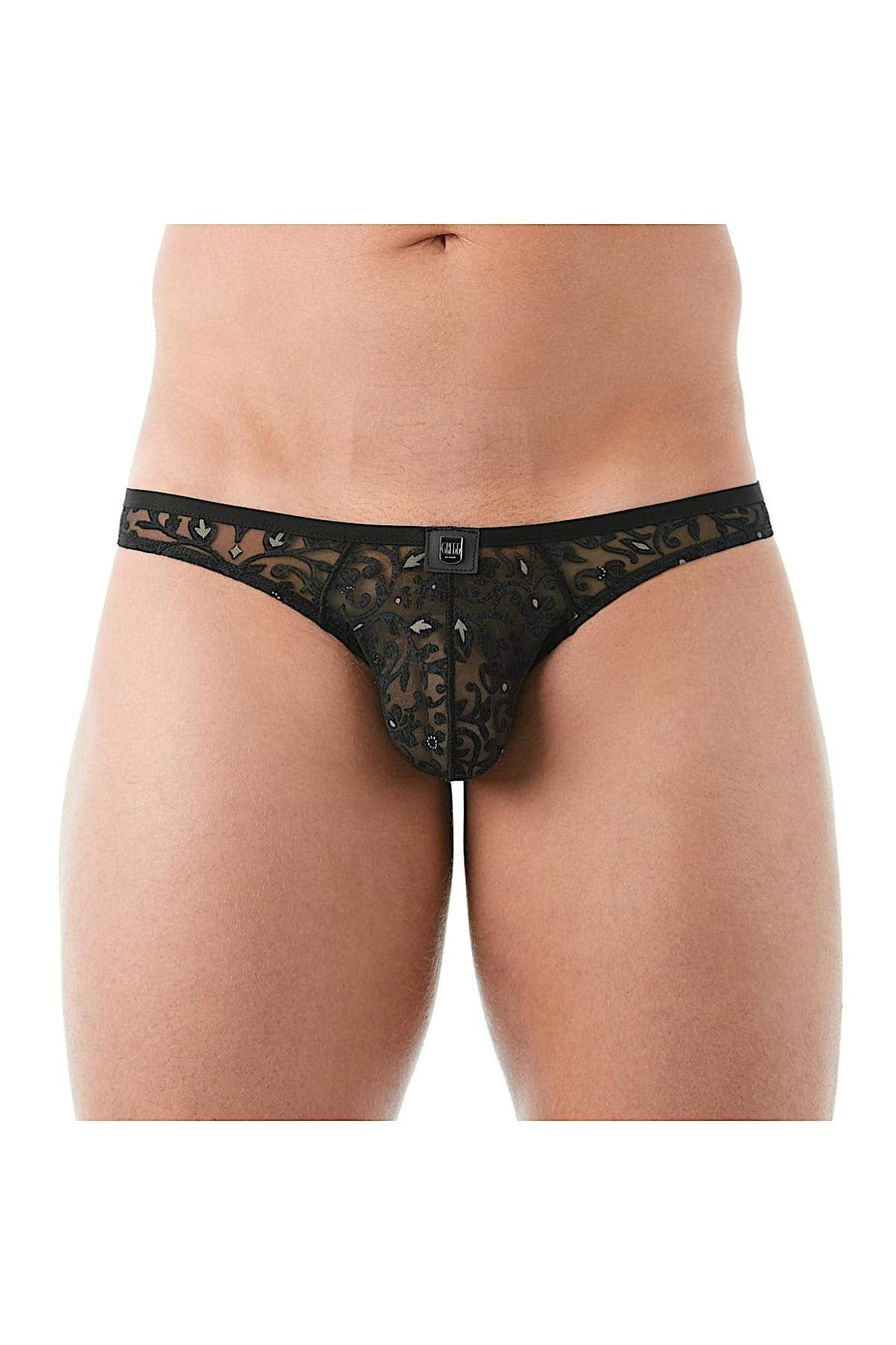 Gregg Homme Floral Burnout Rococo Mesh Thong